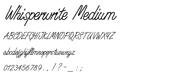 WhisperWrite Medium font